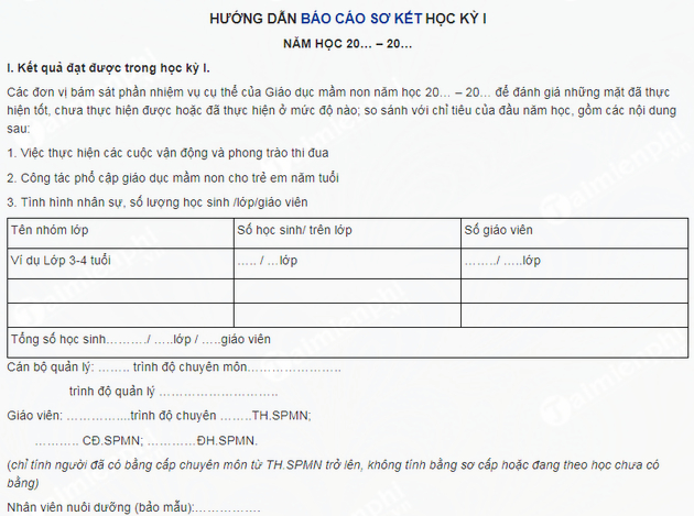 mau bao cao so ket hoc ky i